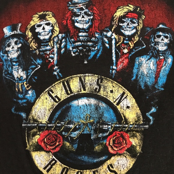 Bravado Guns N’ Roses T shirt black M skeletons - Picture 5 of 7